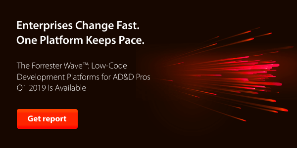 The Forrester Wave: Low-Code Development Platforms for AD&D Pros Q1 2019